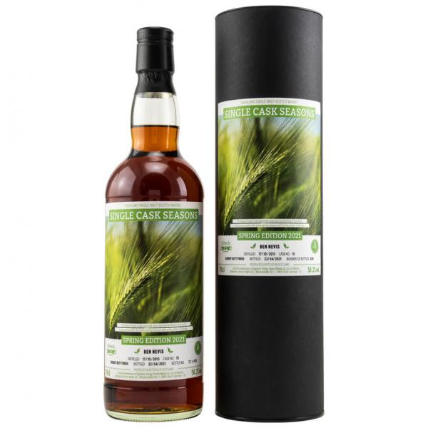 Ben Nevis 7 Jahre 2013-2021 Single Cask Seasons Spring 2021 Edition 50,2% vol. 0,7l Ben Nevis 7 Jahre 2013-2021 Single Cask Seasons Spring 2021 Edition 50,2% vol. 0,7l